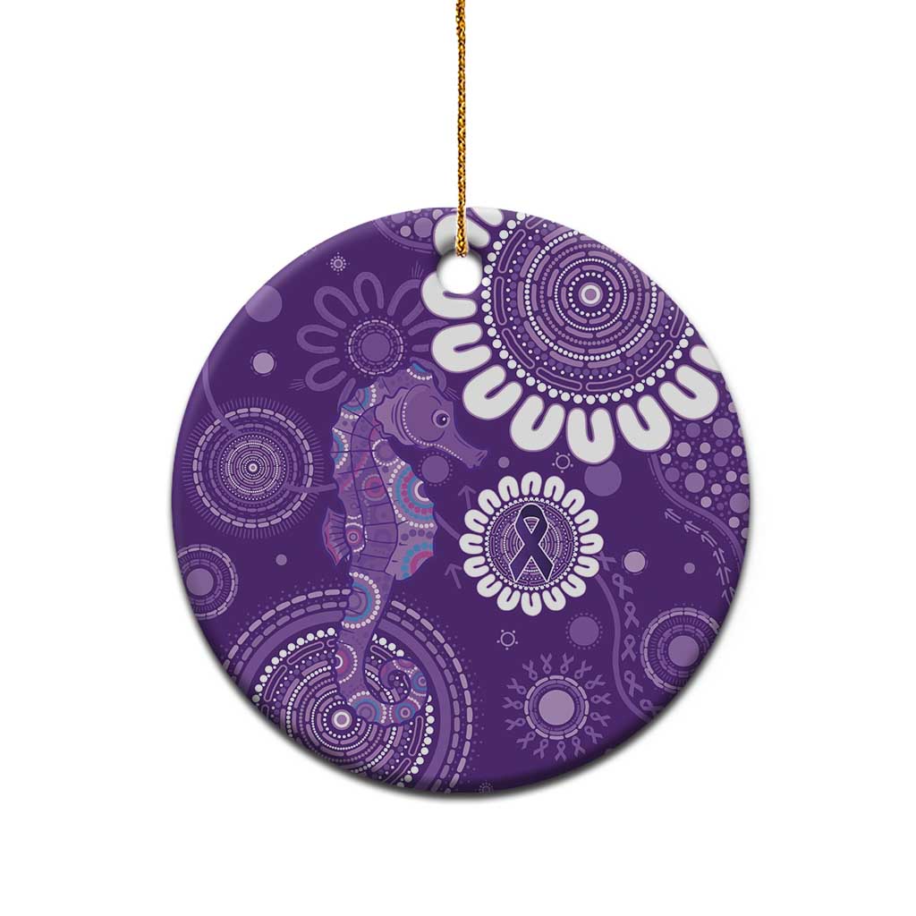 Sea Horse Australia Epilepsy Awareness Ceramic Ornament - Aussie Hoodie