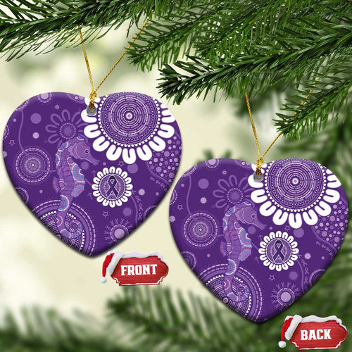 Sea Horse Australia Epilepsy Awareness Ceramic Ornament - Aussie Hoodie
