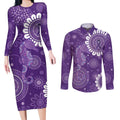 Sea Horse Australia Epilepsy Awareness Couples Matching Long Sleeve Bodycon Dress and Long Sleeve Button Shirt - Aussie Hoodie