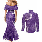 Sea Horse Australia Epilepsy Awareness Couples Matching Mermaid Dress and Long Sleeve Button Shirt - Aussie Hoodie