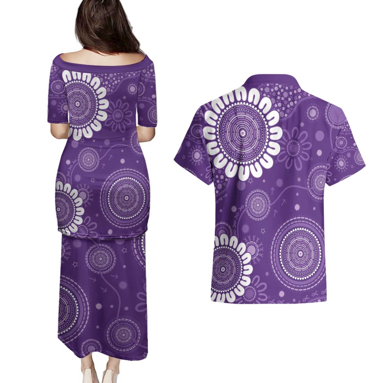 Sea Horse Australia Epilepsy Awareness Couples Matching Puletasi and Hawaiian Shirt - Aussie Hoodie