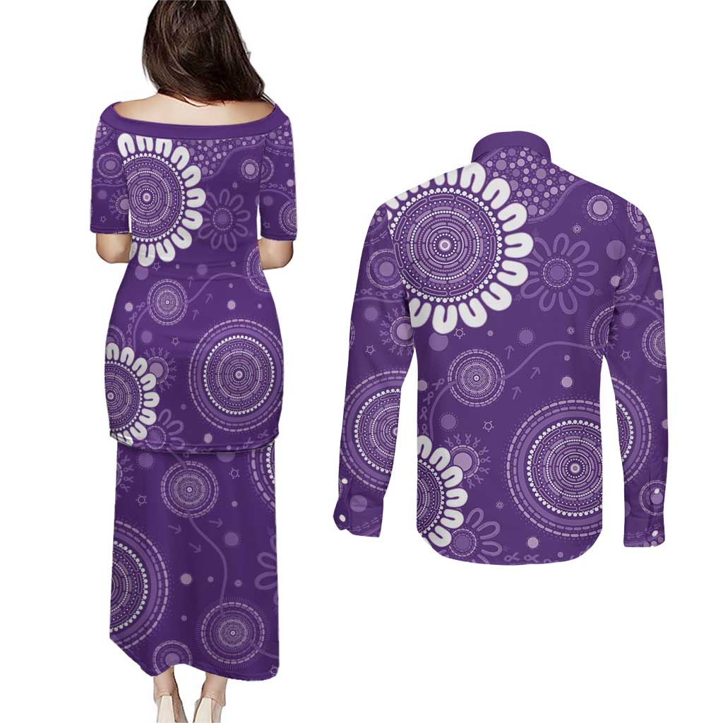 Sea Horse Australia Epilepsy Awareness Couples Matching Puletasi and Long Sleeve Button Shirt - Aussie Hoodie