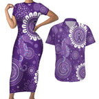 Sea Horse Australia Epilepsy Awareness Couples Matching Short Sleeve Bodycon Dress and Hawaiian Shirt - Aussie Hoodie