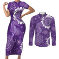 Sea Horse Australia Epilepsy Awareness Couples Matching Short Sleeve Bodycon Dress and Long Sleeve Button Shirt - Aussie Hoodie