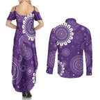 Sea Horse Australia Epilepsy Awareness Couples Matching Summer Maxi Dress and Long Sleeve Button Shirt - Aussie Hoodie