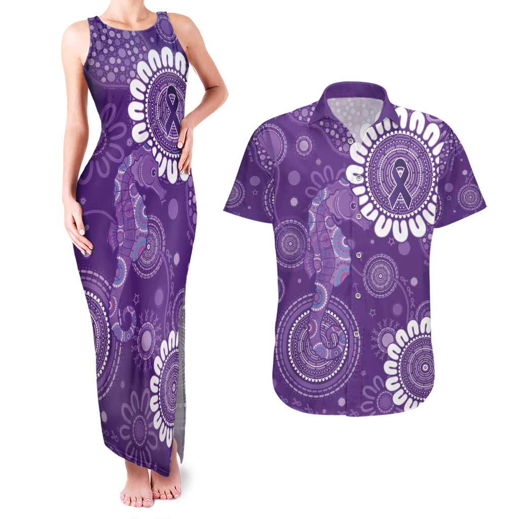 Sea Horse Australia Epilepsy Awareness Couples Matching Tank Maxi Dress and Hawaiian Shirt - Aussie Hoodie