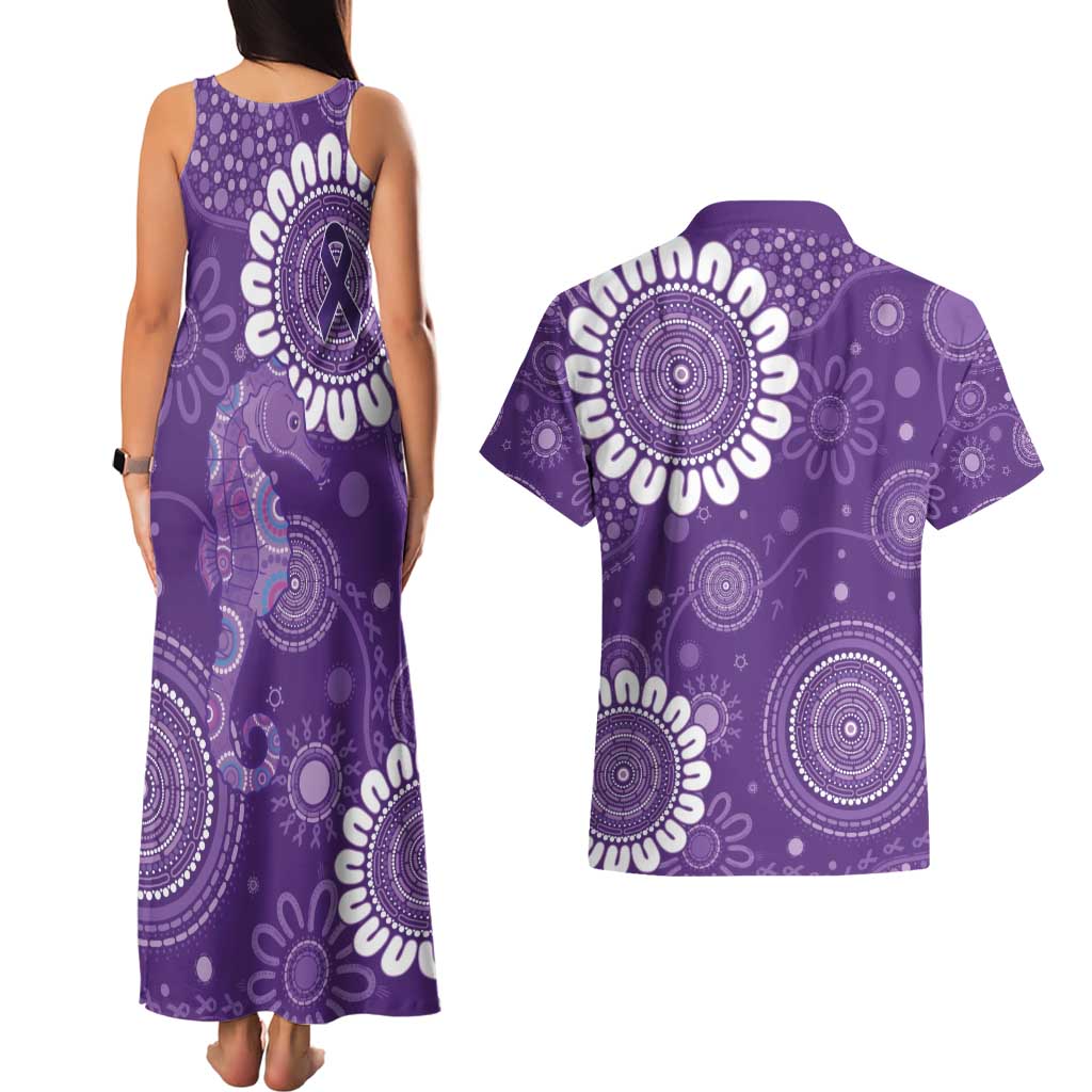 Sea Horse Australia Epilepsy Awareness Couples Matching Tank Maxi Dress and Hawaiian Shirt - Aussie Hoodie