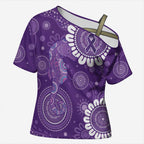 Sea Horse Australia Epilepsy Awareness Cross Shoulder Shirt - Aussie Hoodie