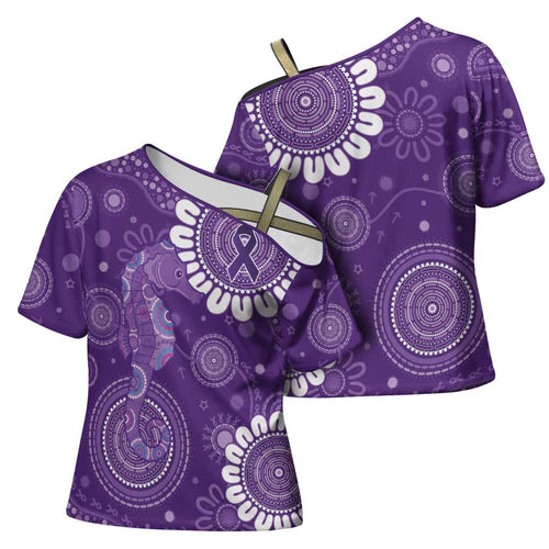 Sea Horse Australia Epilepsy Awareness Cross Shoulder Shirt - Aussie Hoodie
