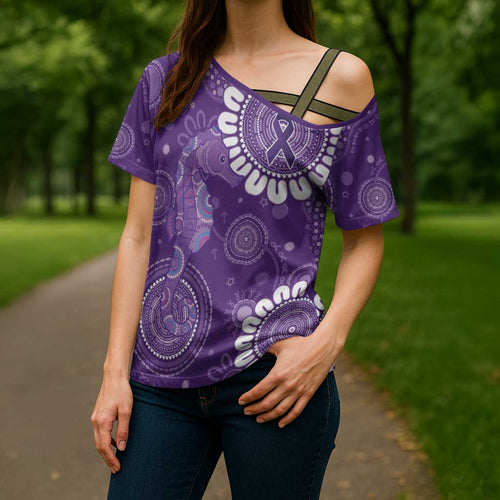 Sea Horse Australia Epilepsy Awareness Cross Shoulder Shirt - Aussie Hoodie