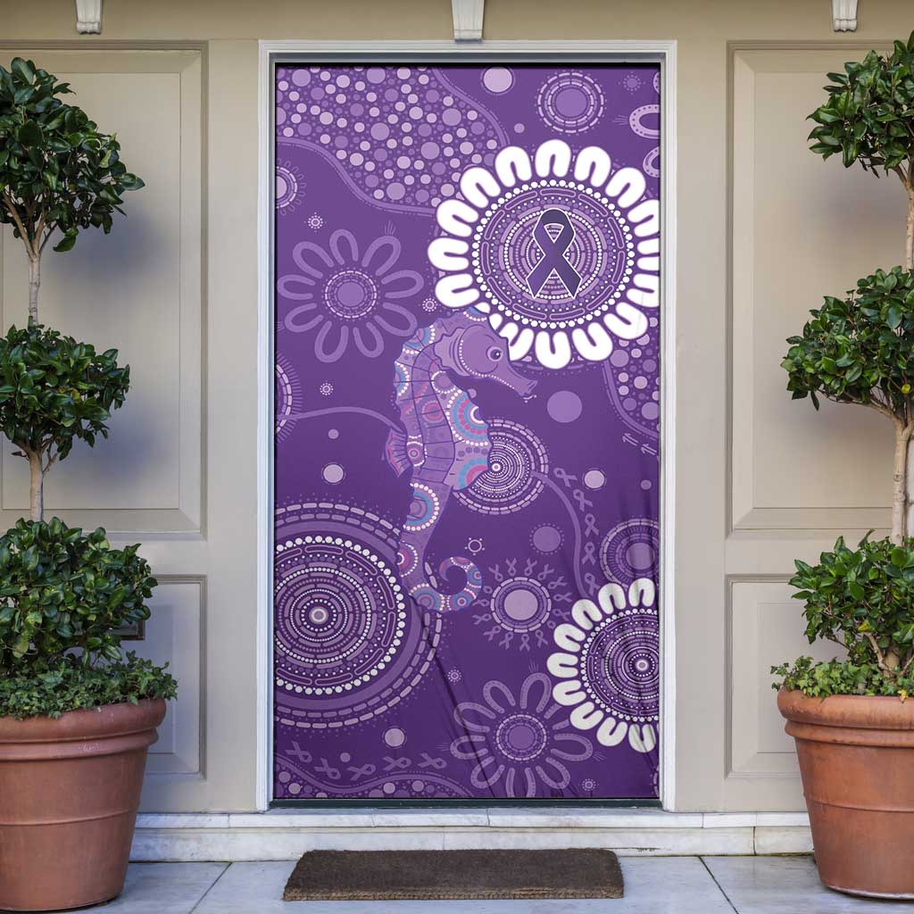Sea Horse Australia Epilepsy Awareness Door Cover - Aussie Hoodie