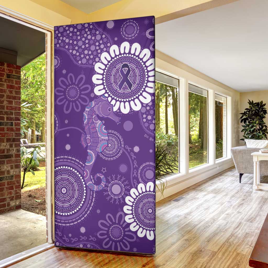 Sea Horse Australia Epilepsy Awareness Door Cover - Aussie Hoodie