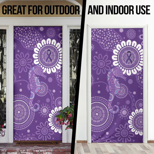 Sea Horse Australia Epilepsy Awareness Door Cover - Aussie Hoodie