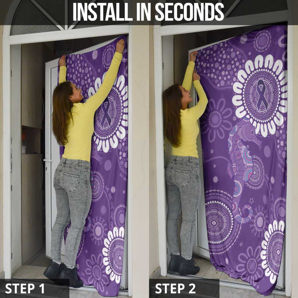 Sea Horse Australia Epilepsy Awareness Door Cover - Aussie Hoodie