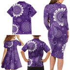 Sea Horse Australia Epilepsy Awareness Family Matching Long Sleeve Bodycon Dress and Hawaiian Shirt - Aussie Hoodie