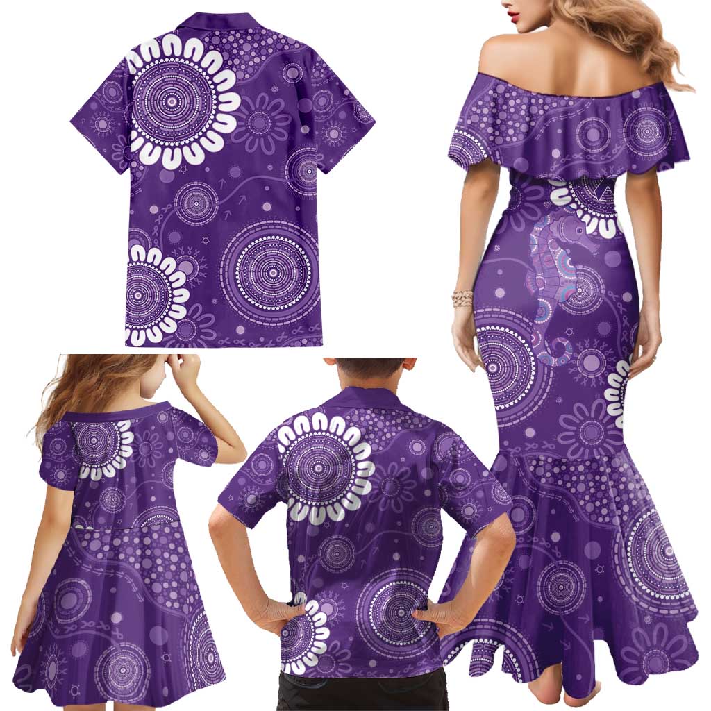 Sea Horse Australia Epilepsy Awareness Family Matching Mermaid Dress and Hawaiian Shirt - Aussie Hoodie
