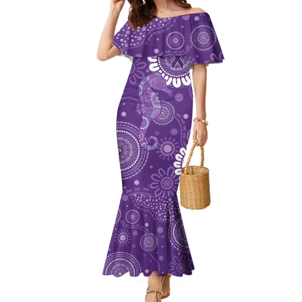 Sea Horse Australia Epilepsy Awareness Family Matching Mermaid Dress and Hawaiian Shirt - Aussie Hoodie