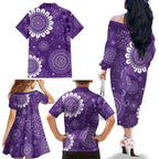 Sea Horse Australia Epilepsy Awareness Family Matching Off The Shoulder Long Sleeve Dress and Hawaiian Shirt - Aussie Hoodie