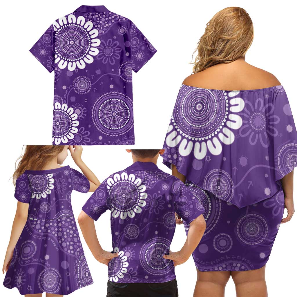 Sea Horse Australia Epilepsy Awareness Family Matching Off Shoulder Short Dress and Hawaiian Shirt - Aussie Hoodie