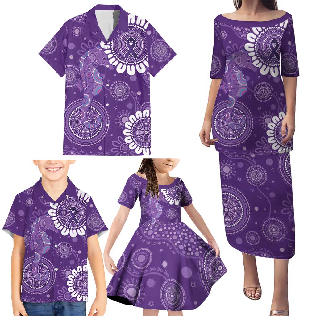 Sea Horse Australia Epilepsy Awareness Family Matching Puletasi and Hawaiian Shirt - Aussie Hoodie