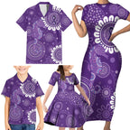 Sea Horse Australia Epilepsy Awareness Family Matching Short Sleeve Bodycon Dress and Hawaiian Shirt - Aussie Hoodie