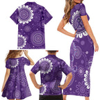 Sea Horse Australia Epilepsy Awareness Family Matching Short Sleeve Bodycon Dress and Hawaiian Shirt - Aussie Hoodie