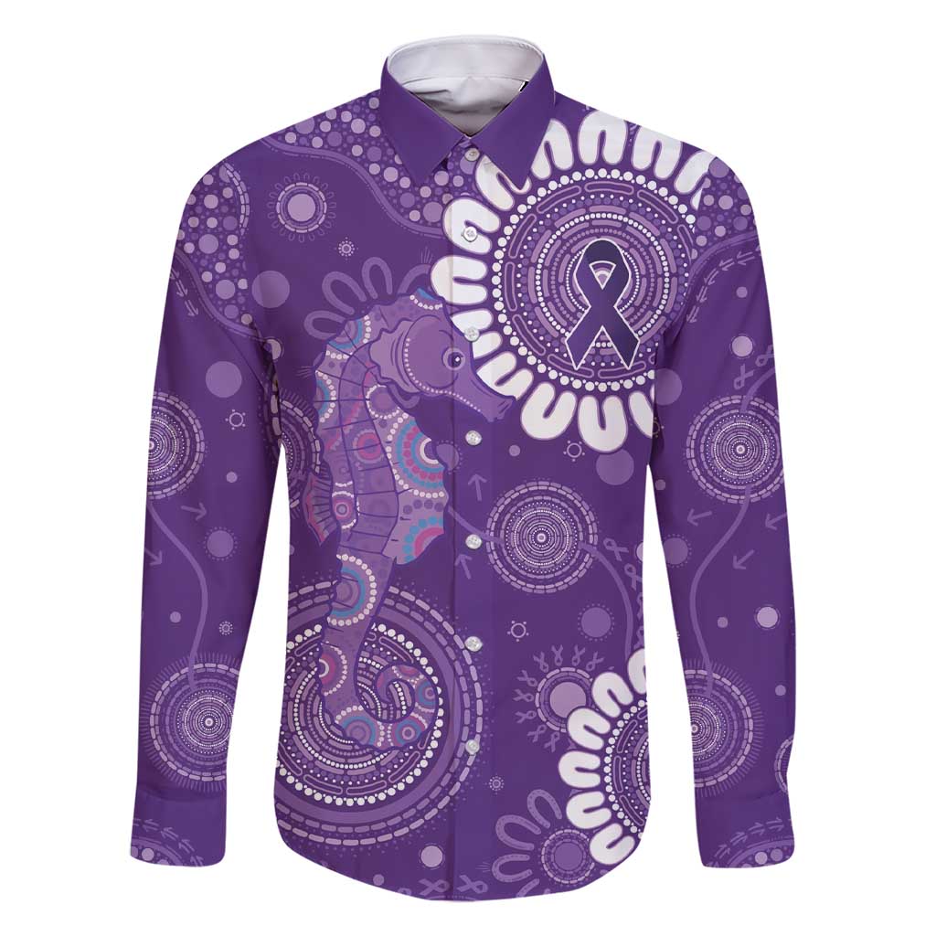 Sea Horse Australia Epilepsy Awareness Family Matching Short Sleeve Bodycon Dress and Hawaiian Shirt - Aussie Hoodie