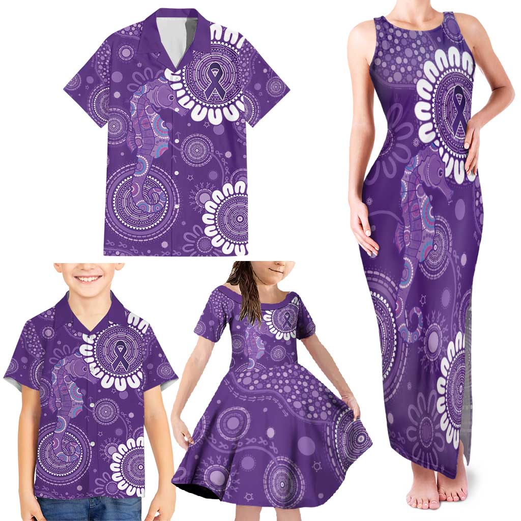 Sea Horse Australia Epilepsy Awareness Family Matching Tank Maxi Dress and Hawaiian Shirt - Aussie Hoodie