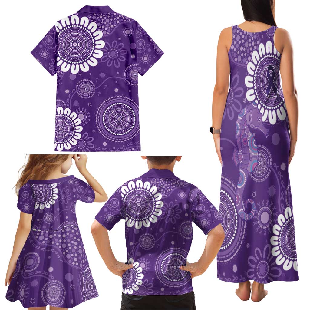Sea Horse Australia Epilepsy Awareness Family Matching Tank Maxi Dress and Hawaiian Shirt - Aussie Hoodie