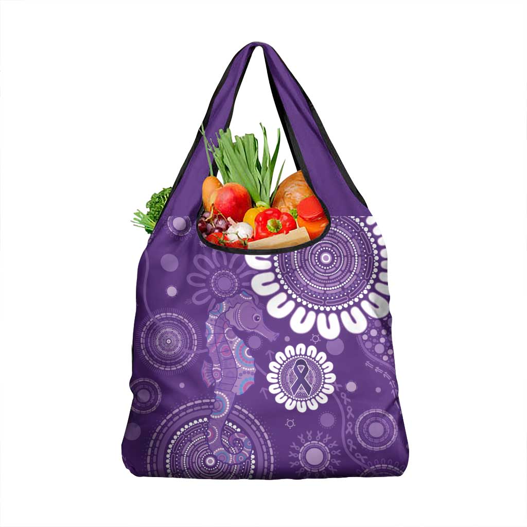 Sea Horse Australia Epilepsy Awareness Grocery Bag - Aussie Hoodie