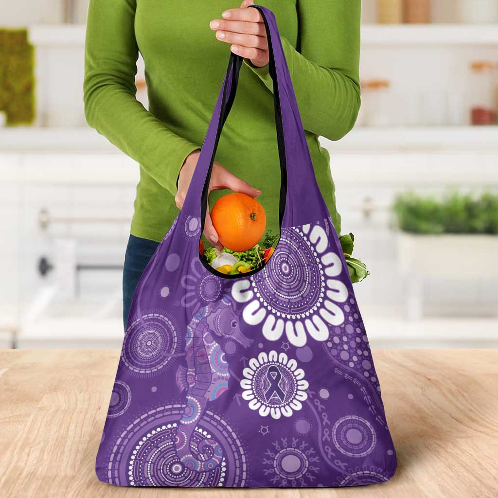Sea Horse Australia Epilepsy Awareness Grocery Bag - Aussie Hoodie