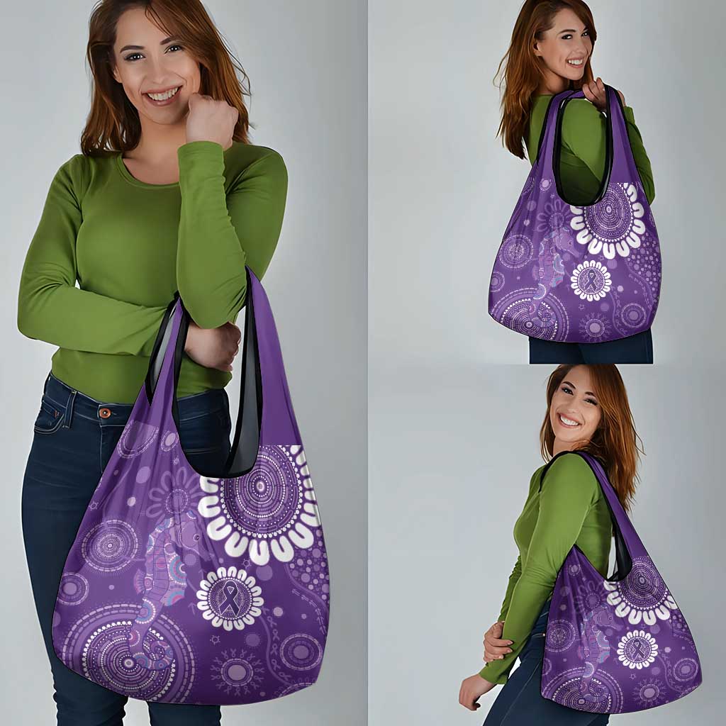 Sea Horse Australia Epilepsy Awareness Grocery Bag - Aussie Hoodie