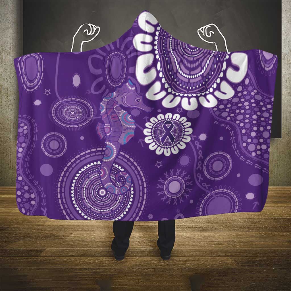 Sea Horse Australia Epilepsy Awareness Hooded Blanket - Aussie Hoodie