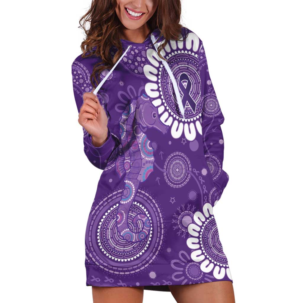 Sea Horse Australia Epilepsy Awareness Hoodie Dress - Aussie Hoodie