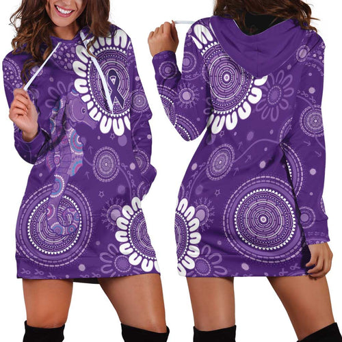 Sea Horse Australia Epilepsy Awareness Hoodie Dress - Aussie Hoodie