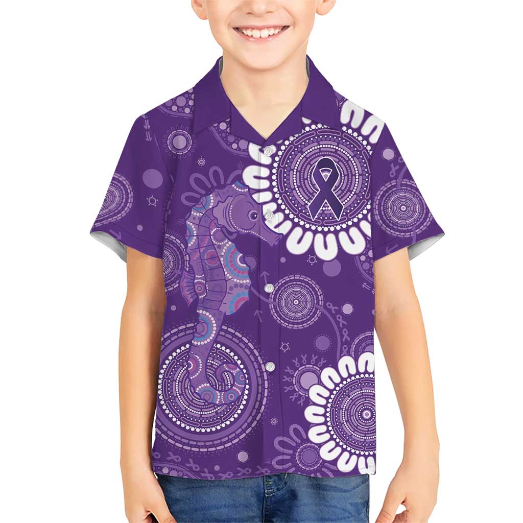 Sea Horse Australia Epilepsy Awareness Kid Hawaiian Shirt - Aussie Hoodie