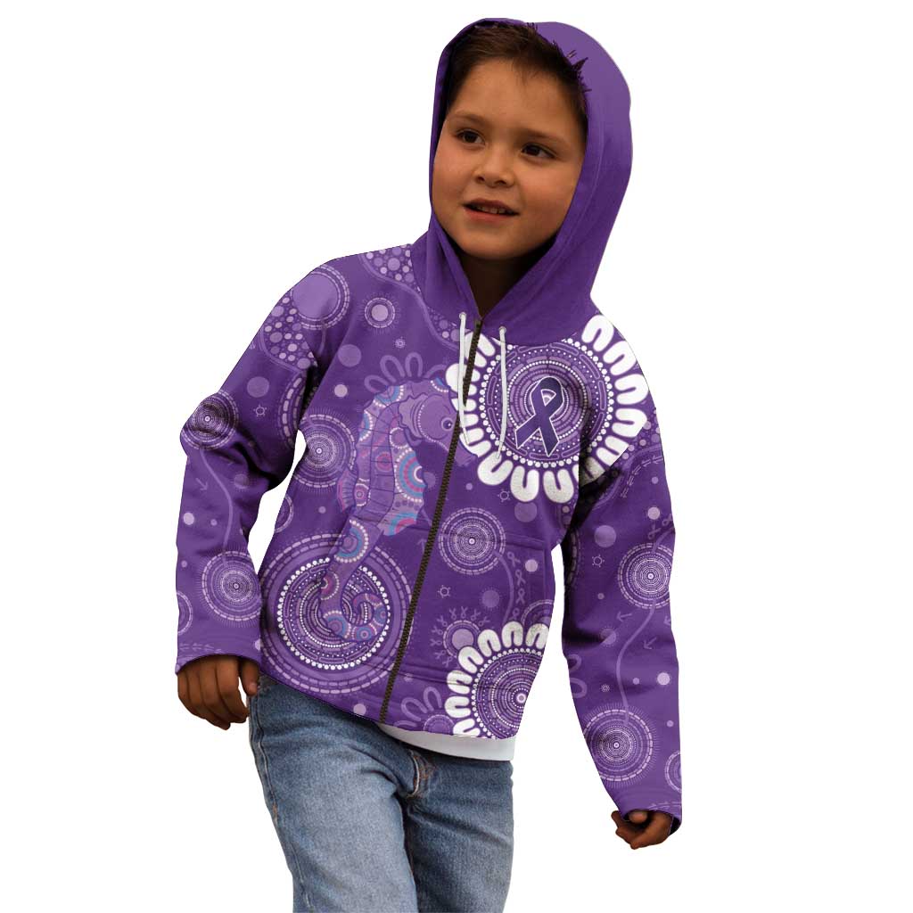 Sea Horse Australia Epilepsy Awareness Kid Hoodie - Aussie Hoodie