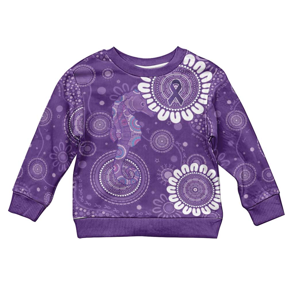 Sea Horse Australia Epilepsy Awareness Kid Ugly Christmas Sweater - Aussie Hoodie