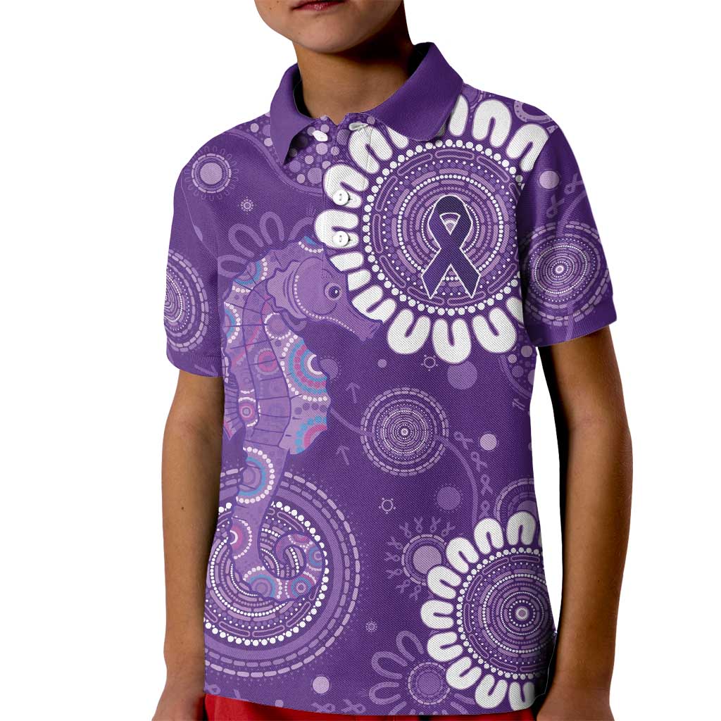 Sea Horse Australia Epilepsy Awareness Kid Polo Shirt - Aussie Hoodie