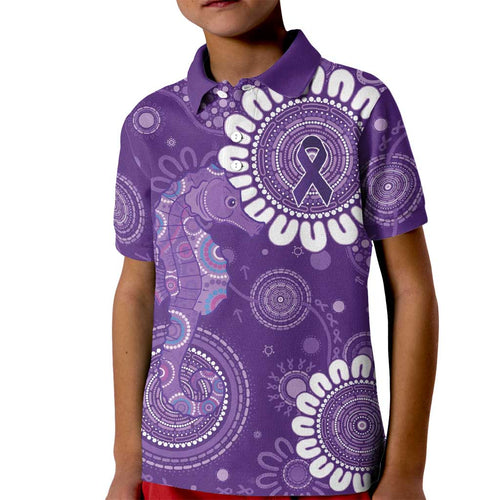 Sea Horse Australia Epilepsy Awareness Kid Polo Shirt - Aussie Hoodie