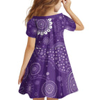 Sea Horse Australia Epilepsy Awareness Kid Short Sleeve Dress - Aussie Hoodie