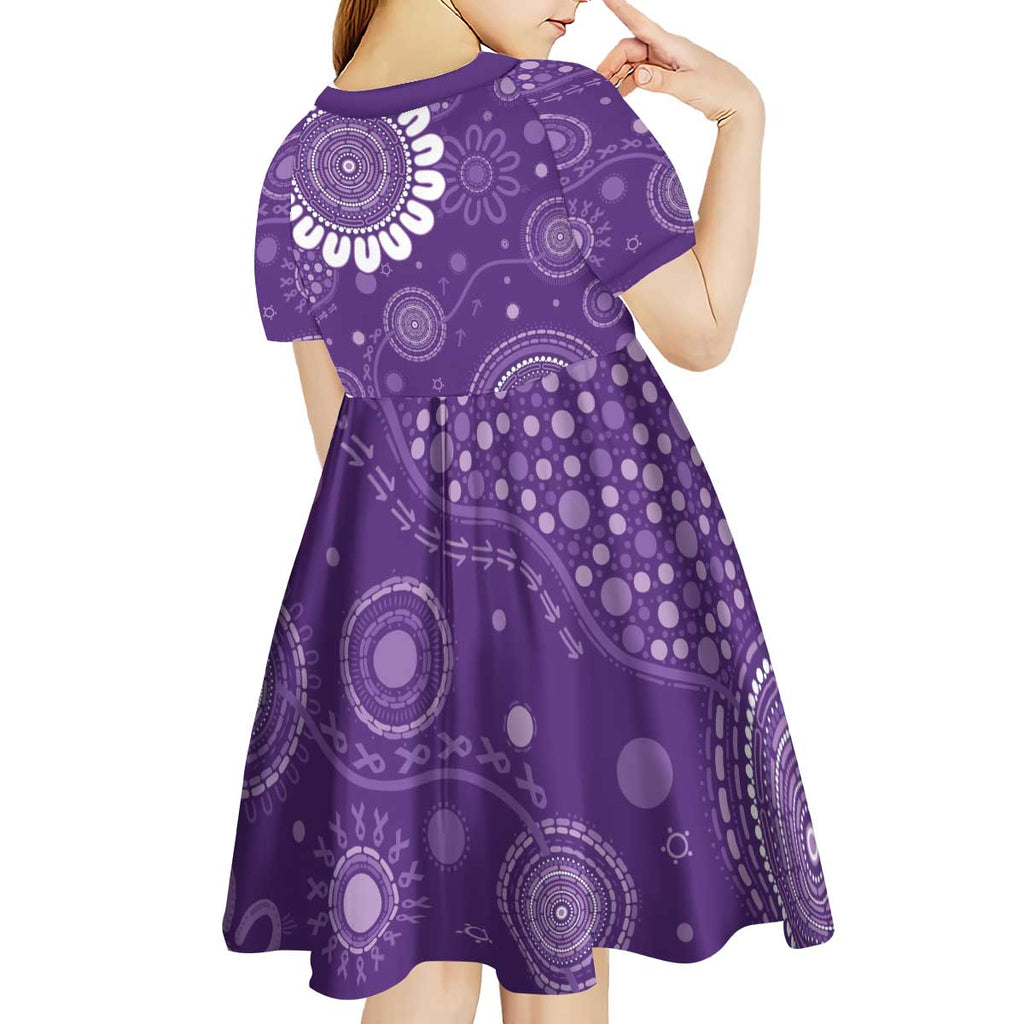 Sea Horse Australia Epilepsy Awareness Kid Short Sleeve Dress - Aussie Hoodie