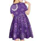 Sea Horse Australia Epilepsy Awareness Kid Short Sleeve Dress - Aussie Hoodie