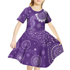 Sea Horse Australia Epilepsy Awareness Kid Short Sleeve Dress - Aussie Hoodie