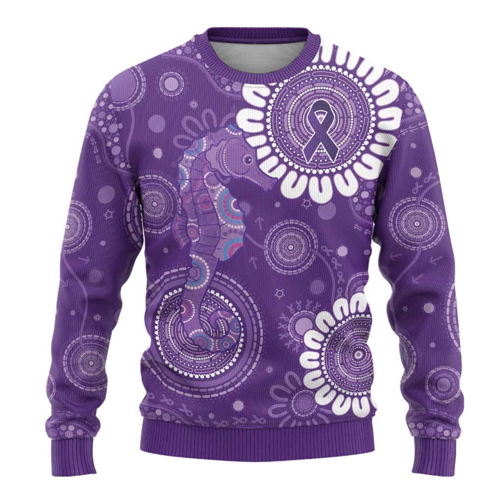 Sea Horse Australia Epilepsy Awareness Ugly Christmas Sweater - Aussie Hoodie