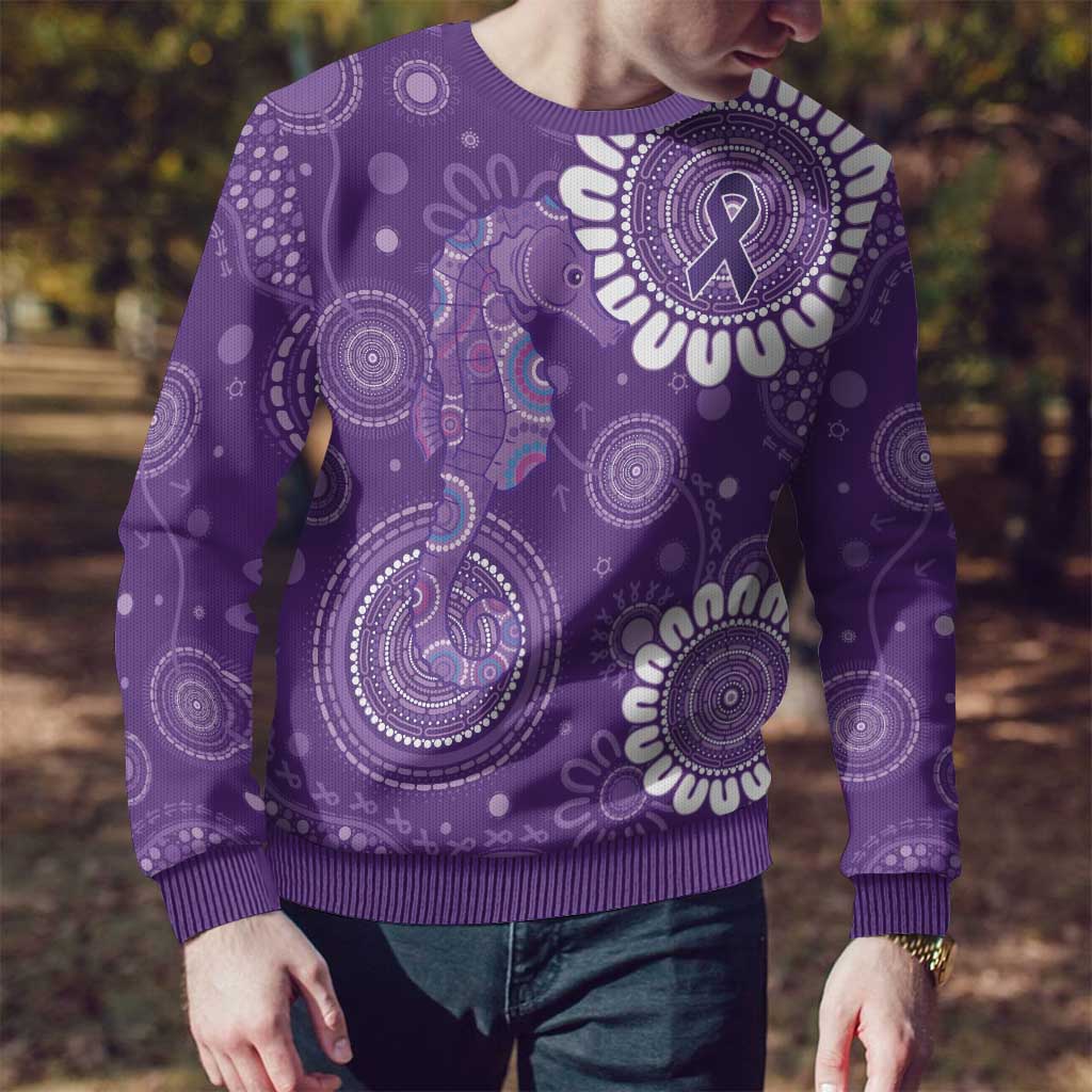 Sea Horse Australia Epilepsy Awareness Ugly Christmas Sweater - Aussie Hoodie