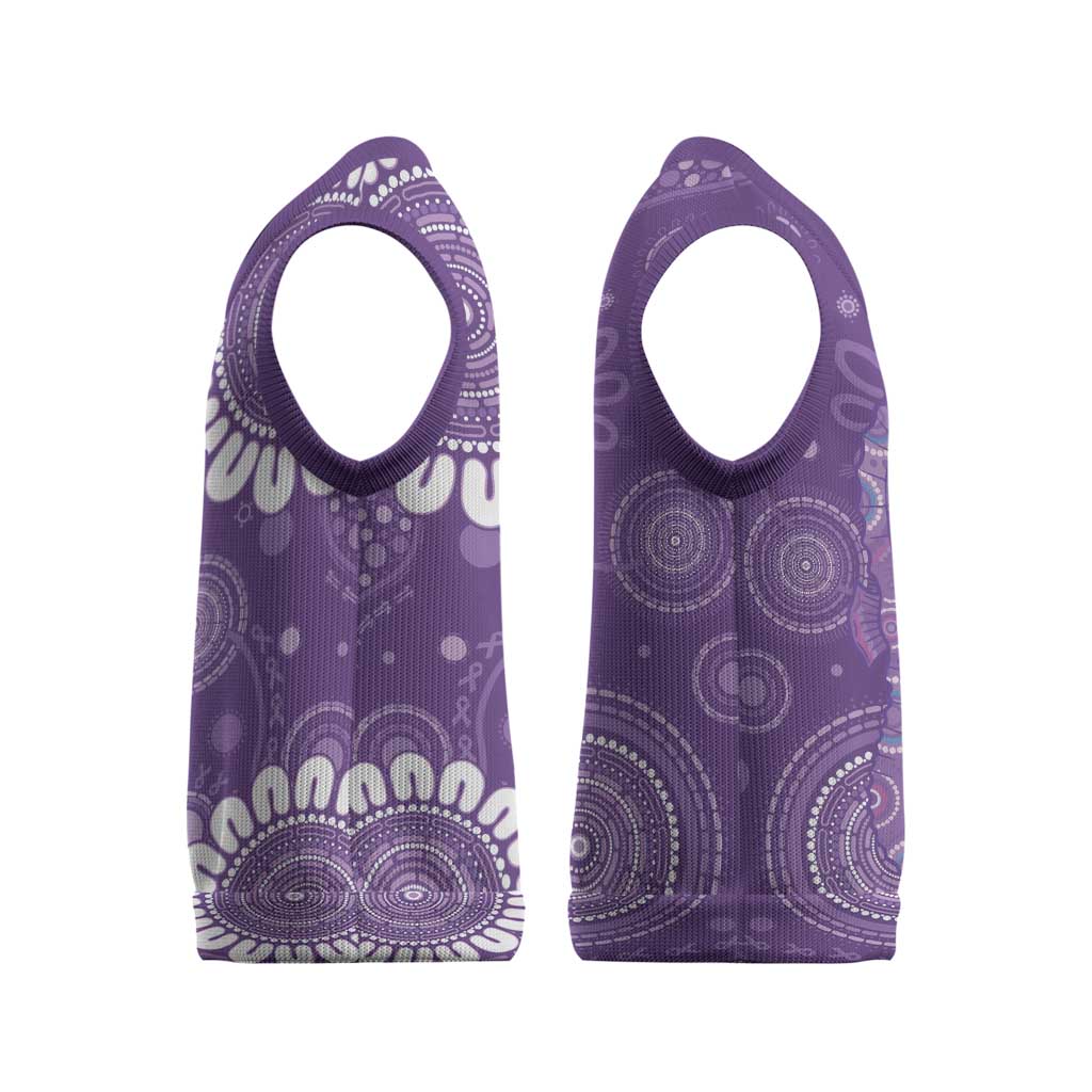Sea Horse Australia Epilepsy Awareness Christmas Knitted V-Neck Vest - Aussie Hoodie