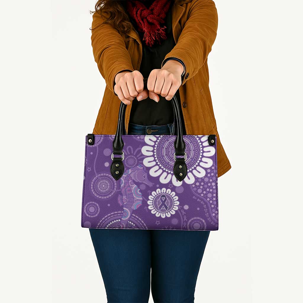 Sea Horse Australia Epilepsy Awareness Leather Bag - Aussie Hoodie