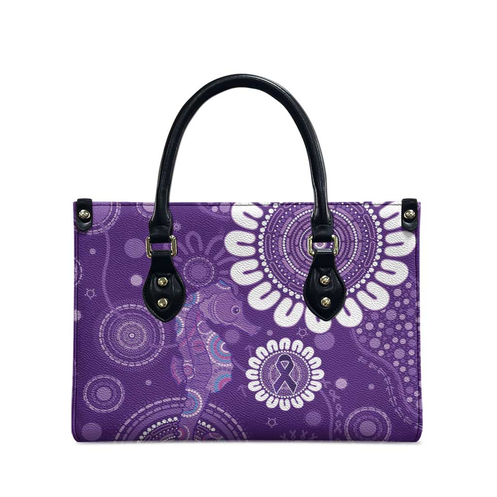 Sea Horse Australia Epilepsy Awareness Leather Bag - Aussie Hoodie