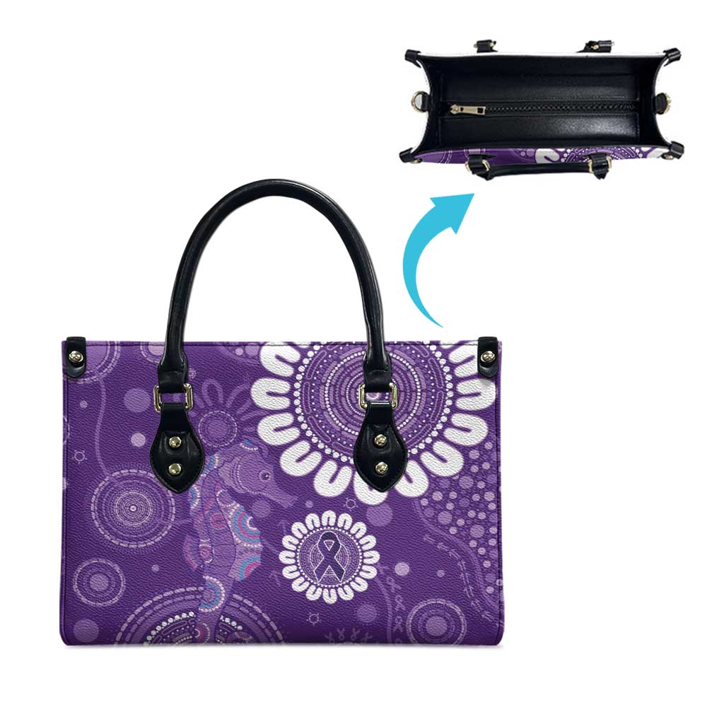 Sea Horse Australia Epilepsy Awareness Leather Bag - Aussie Hoodie